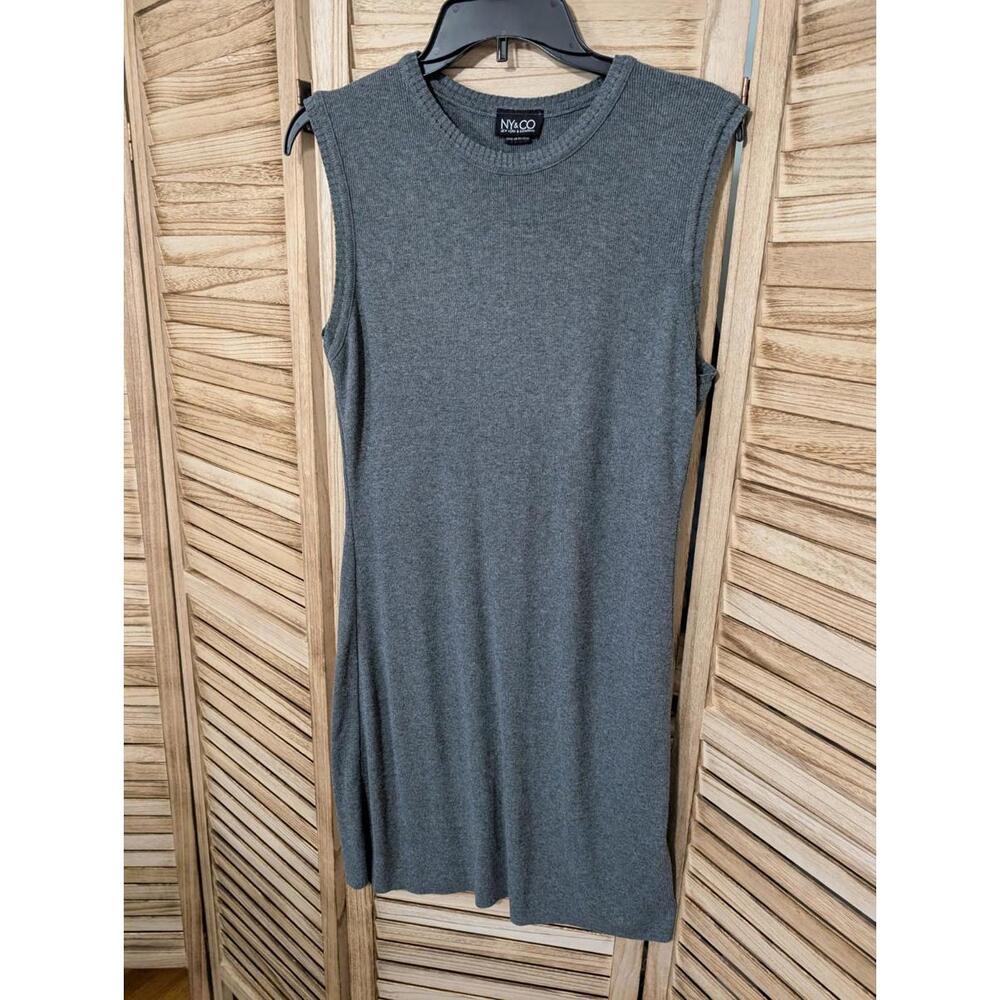 New York & Company Size Women's Large Gray Sleeveless Dress! GREAT Condition!